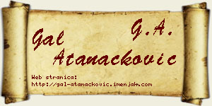 Gal Atanacković vizit kartica